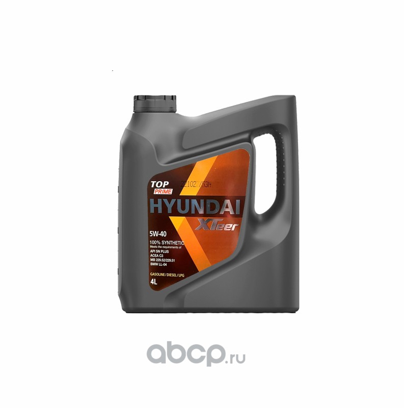 XTeer TOP Prime 5W40 4L МАСЛО МОТОРНОЕ _ API SN PLUS  ACEA C3  BMW LL-04, MB 229.52_51_31  SYNTHETIC