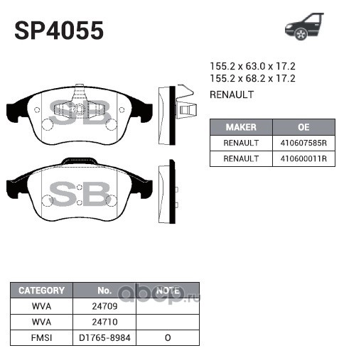 Sangsin brake SP4055