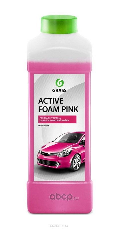GraSS 113120 Автошампунь Active Foam Pink для бесконтактной мойки розовая пена 1л