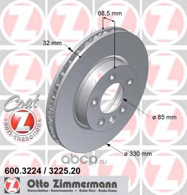 Zimmermann 600322420 Тормозной диск