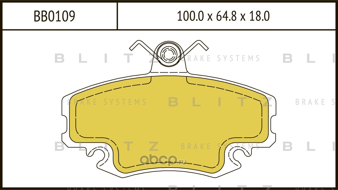 Blitz BB0109 Колодки тормозные дисковые передние