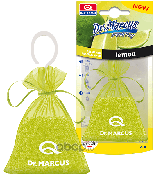Dr. Marcus 556 Ароматизатор DR. MARCUS FreshBag (мешочек с шариками пропит.француз.парфюм) Лимон