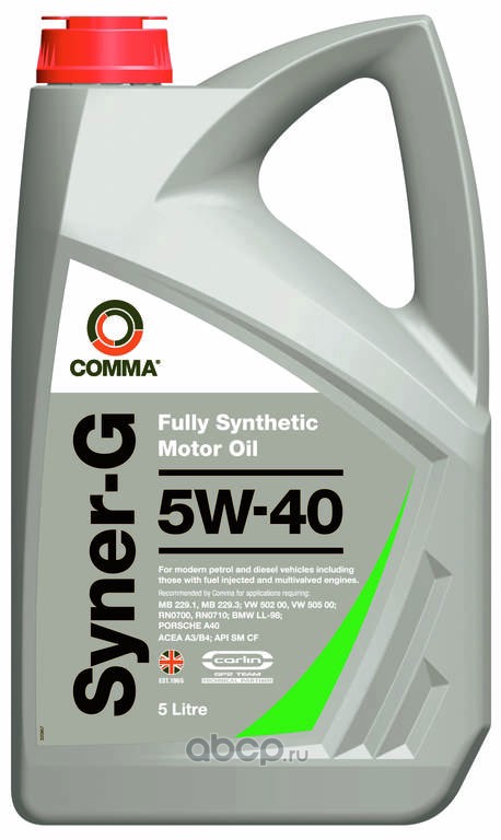 COMMA SYN5L Масло моторное синтетика 5W-40 5 л.
