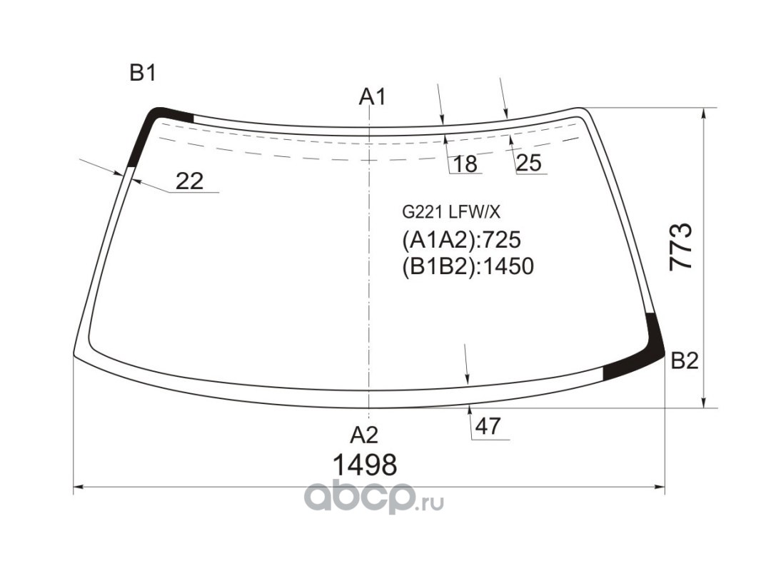 Размер лобового стекла 2115