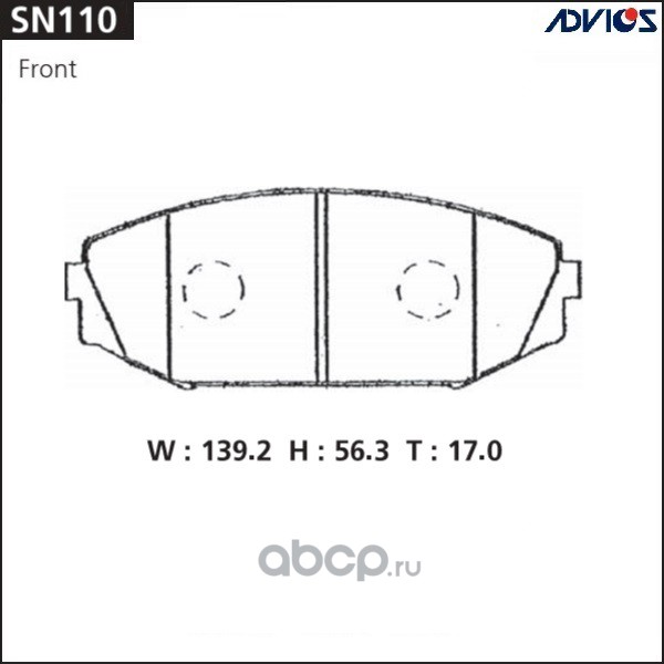 ADVICS SN110 Дисковые тормозные колодки ADVICS