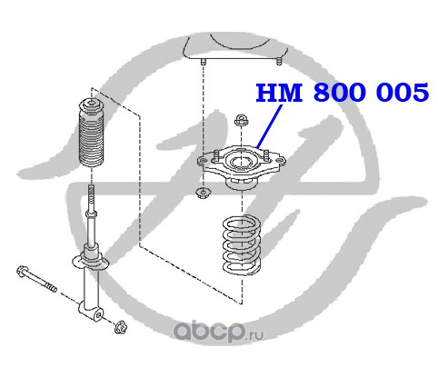 Hanse HM800005 Опора стойки амортизатора задней подвески
