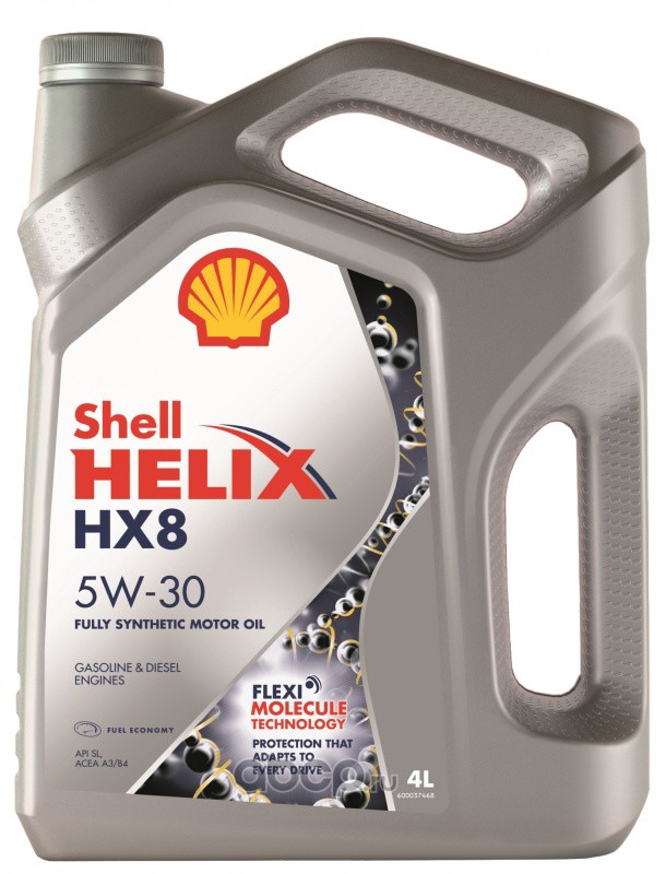 Shell 550046364 Масло моторное Helix HX8 Synthetic A3/B3 5W-30 синтетическое 4 л