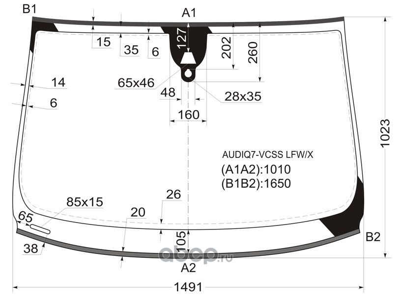 Размер лобового стекла 2115
