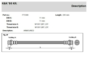 K&K FT3306 Тормозной шланг