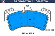 GALFER B1G10207102 Комплект тормозных колодок