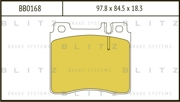 Blitz BB0168 Колодки тормозные дисковые передние