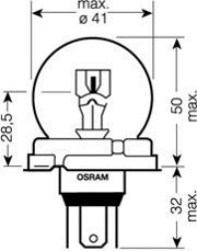 Osram 64199 Лампа накаливания, фара дальнего света