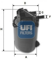 UFI 2409500 Топливный фильтр