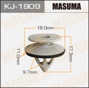 Masuma KJ1909 Клипса (пластиковая крепежная деталь)