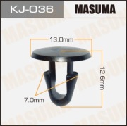 Masuma KJ036 Клипса (пластиковая крепежная деталь)