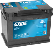 EXIDE EK600 Батарея аккумуляторная 60А/ч 680А 12В Обратная поляр. стандартные клеммы