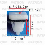 PATRON P370380 Клипса пластмассовая