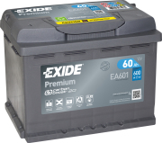 EXIDE EA601 Батарея аккумуляторная 60А/ч 600А 12В прямая полярн. стандартные клеммы