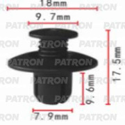 PATRON P370110 Клипса пластмассовая