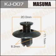 Masuma KJ007 Клипса (пластиковая крепежная деталь)