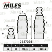 Miles DB47026 Пылезащитный комплект, амортизатор