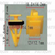 PATRON P371306 Клипса пластмассовая