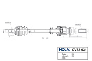 HOLA CV52031 Привод в сборе