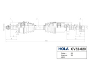 HOLA CV52029 Привод в сборе