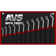 AVS A07652S Набор ключей гаечных накидных изогнутых в сумке (6-32 мм) (12 предметов) AVS K2N12M