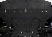 Автоброня 111023701 Защита картера и КПП Hyundai, Kia Solaris, Rio, Rio X-Line крепеж в комплекте сталь 1.5 мм черный АвтоБроня