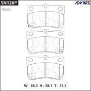 ADVICS SN126P Дисковые тормозные колодки ADVICS