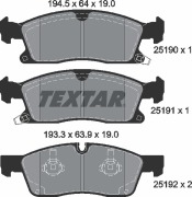 Textar 2519002 Комплект тормозных колодок с противошумной пластиной Q+