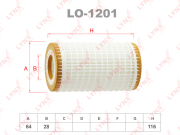 LYNXauto LO1201 Фильтр масляный