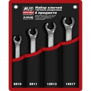 AVS A07702S Набор ключей гаечных разрезных в сумке (8-17 мм) (4 предмета) AVS K4N4M