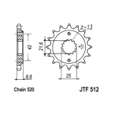 JT Sprockets JTF51216 Звезда передняя JTF512.16