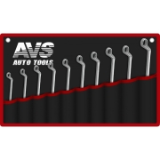 AVS A07651S Набор ключей гаечных накидных изогнутых в сумке (6-27 мм) (10 предметов) AVS K2N10M