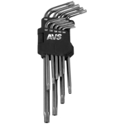 AVS A40159S Набор ключей торцевых изогнутых TORX с отверстием 9 предметов (T10-T50) AVS TXL-9H