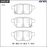 ADVICS SN953P Дисковые тормозные колодки ADVICS