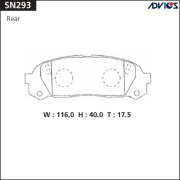 ADVICS SN293 Дисковые тормозные колодки ADVICS